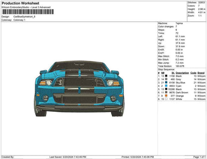 Car Blue Symetric