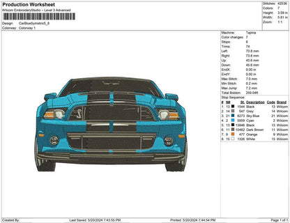 Car Blue Symetric
