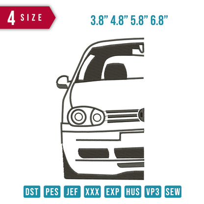Car Half lineArt