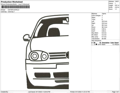 Car Half lineArt