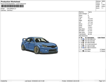 Car Light blue