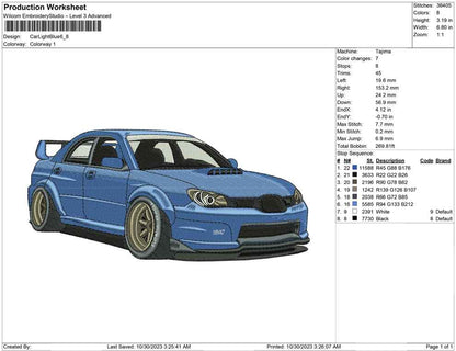 Car Light blue