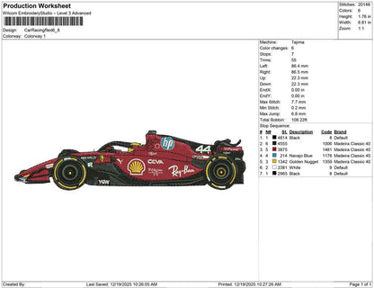 Car Racing Red