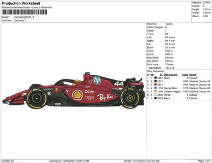Car Racing Red