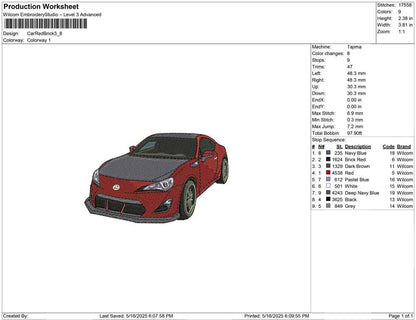 Car Red Brick