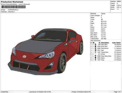 Car Red Brick
