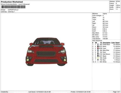 Car Red front