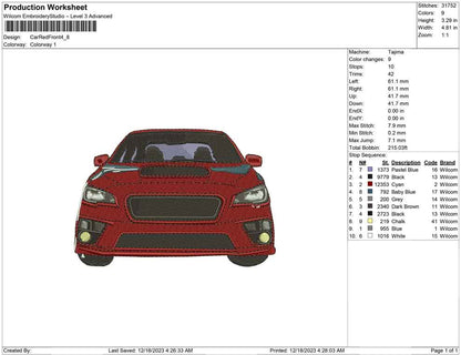 Car Red front