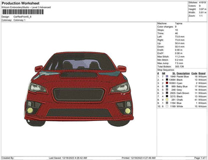 Car Red front