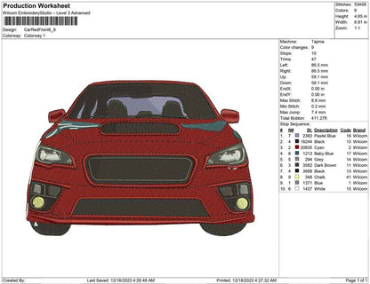 Car Red front