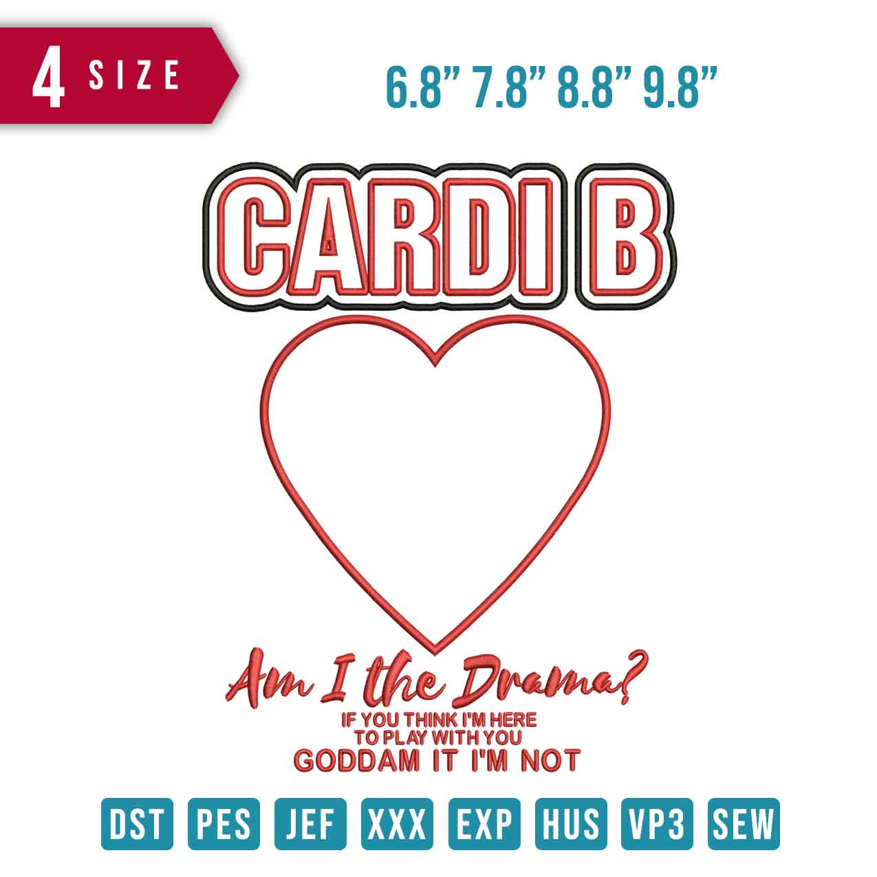 Cardi B Love Applique