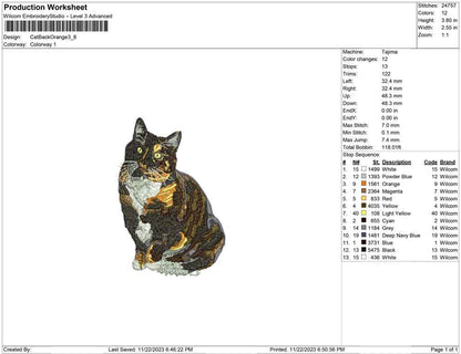 Cat black orange