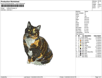 Cat black orange