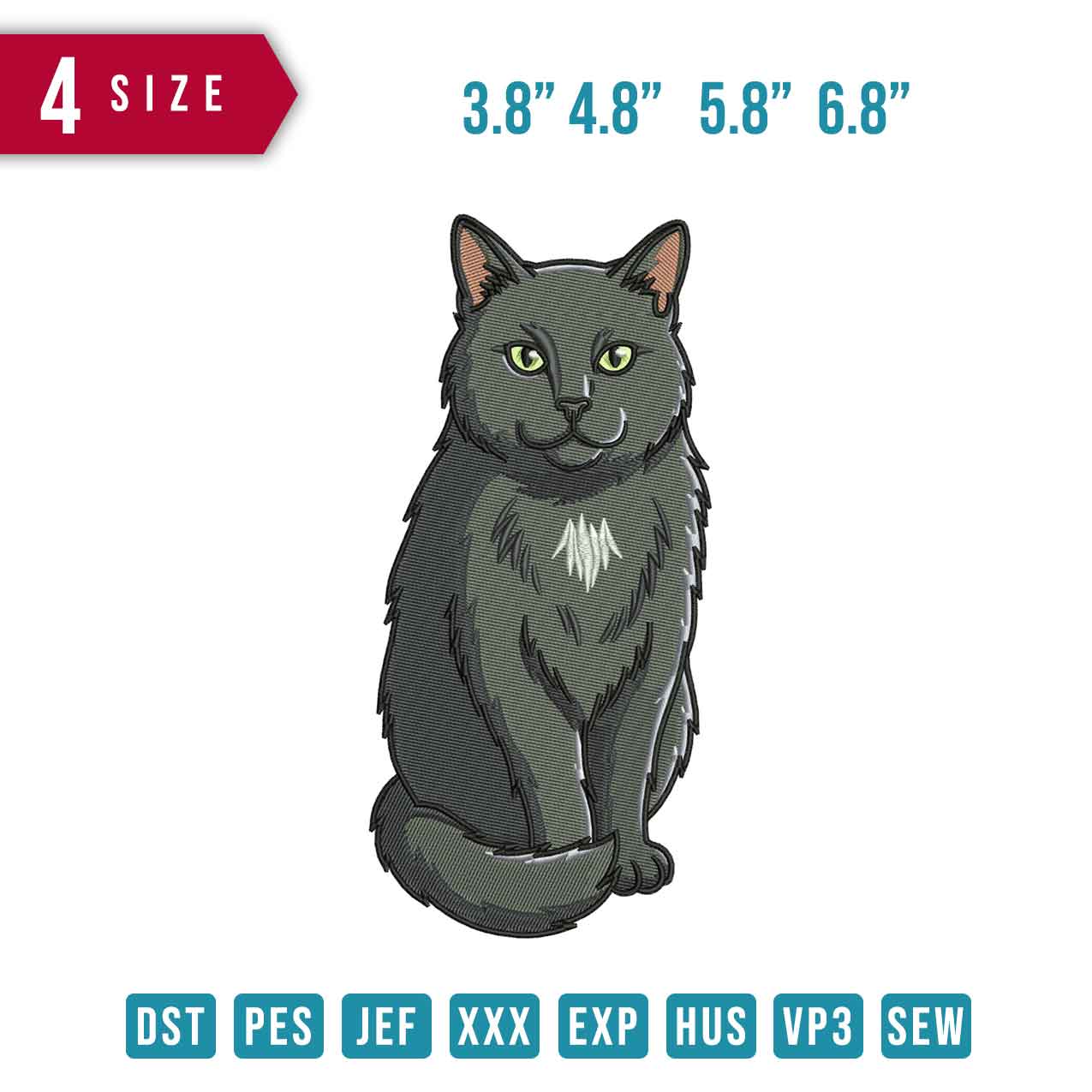 Cat Black green Eyes