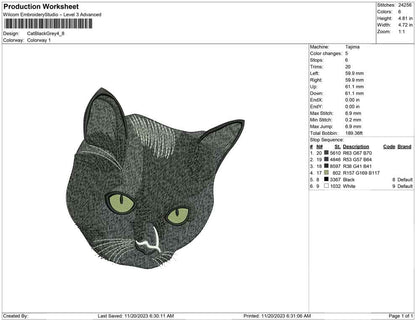 Cat Black Grey