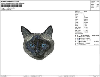 Cat Black blue