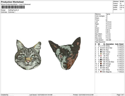 Cat and dog face