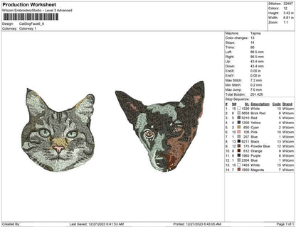 Cat and dog face
