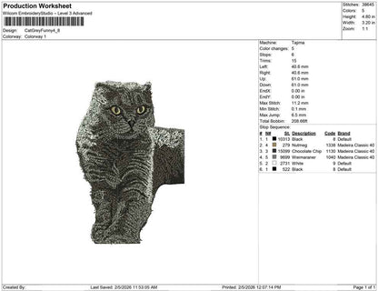 Cat Grey Funny