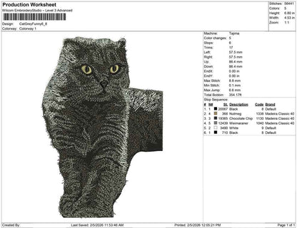 Cat Grey Funny