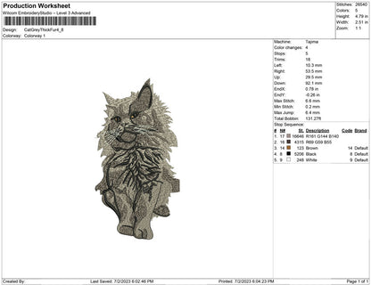 Cat Grey Thick Fur