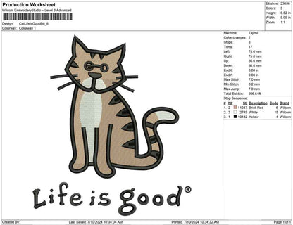 Cat Life Is Good B