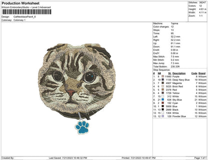 Cat Necklace Paw