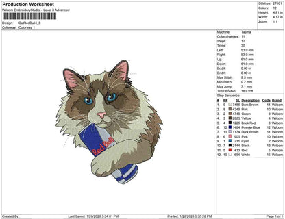 Cat Red Bull
