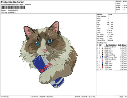 Cat Red Bull