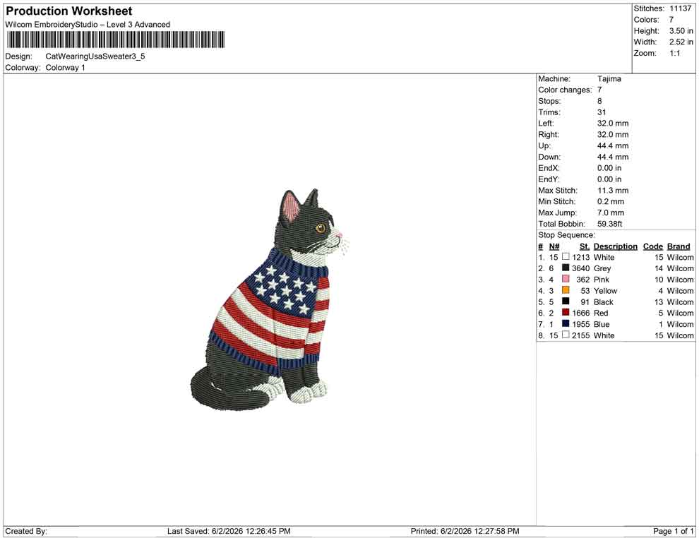 Cat Wearing Usa Sweater