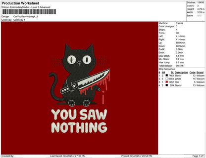 Cat You Saw Nothing