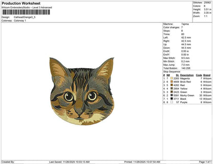 Cat head Orange