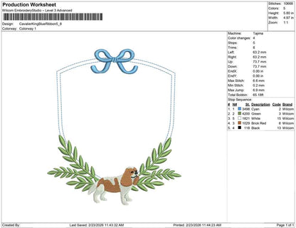 Cavalier King Blue Ribbon
