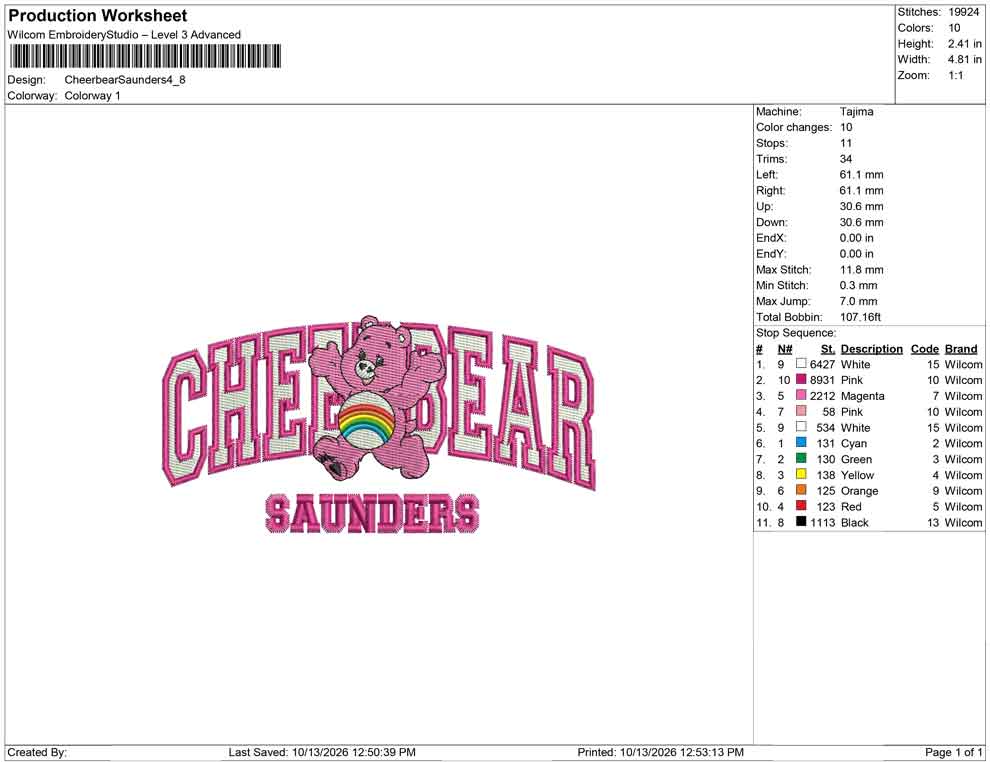 Cheerbear Saunders