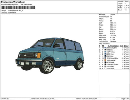 Chevrolet Blue Car