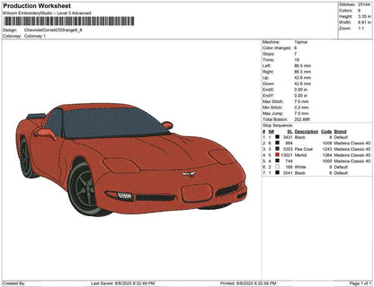 Chevrolet Corvet C5 Orange