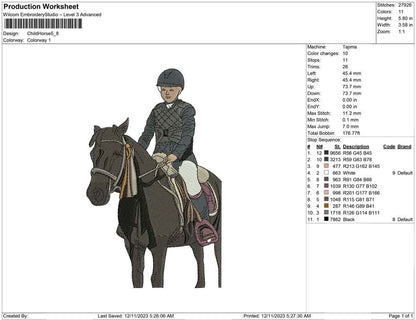 Child horse