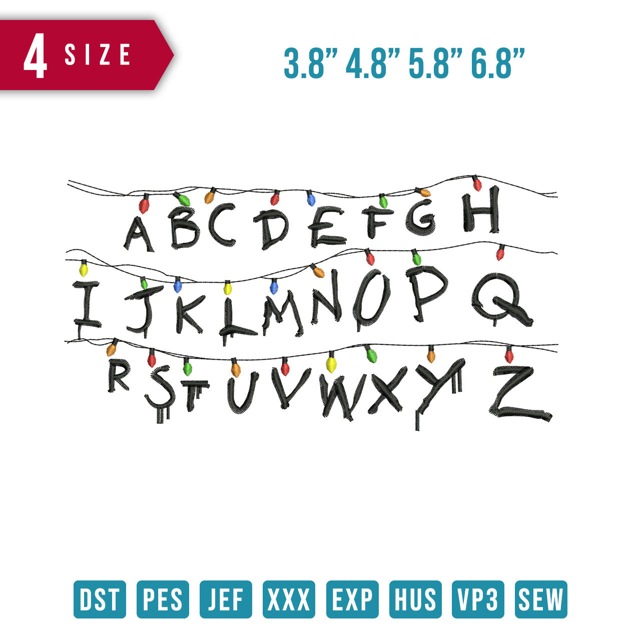 Christmas Lights Alfabet