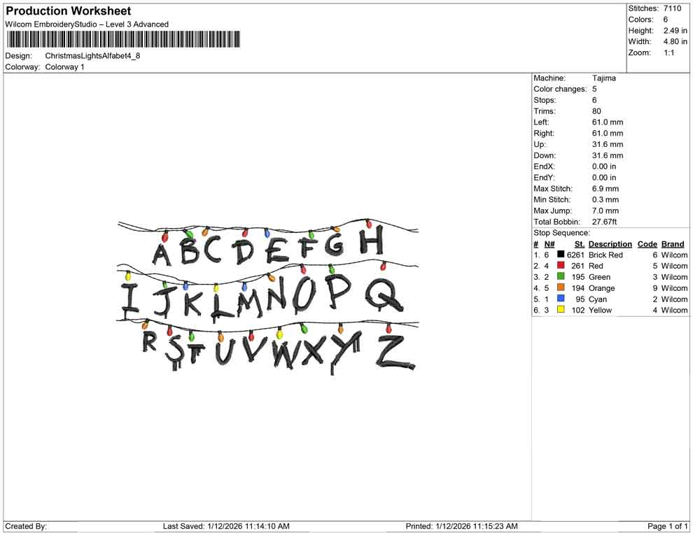 Christmas Lights Alfabet