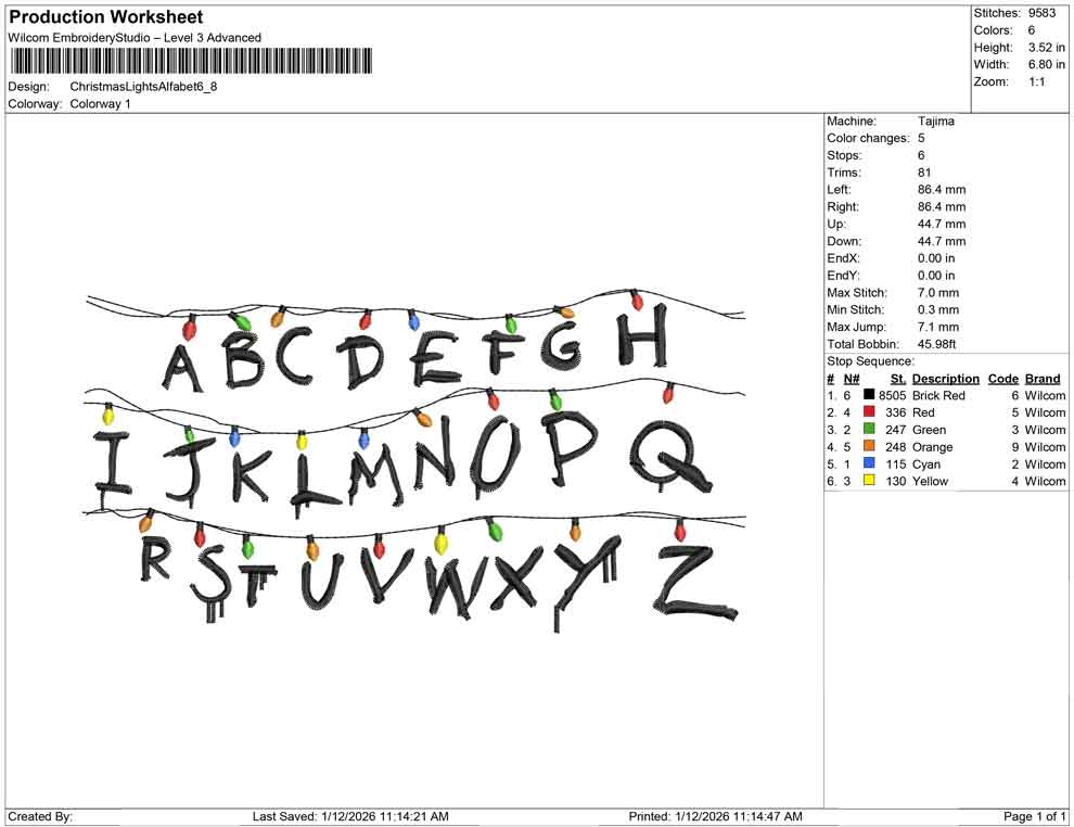Christmas Lights Alfabet