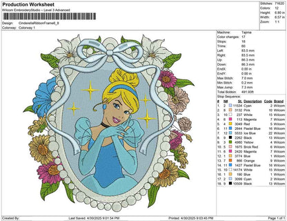 Cinderella Ribbon Frame