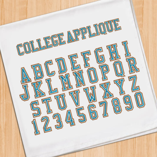 College Applique Font