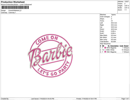Come on Barbie