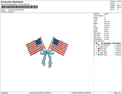 Coquette America Flag