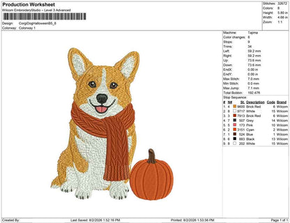 Corgi Dog Halloween B