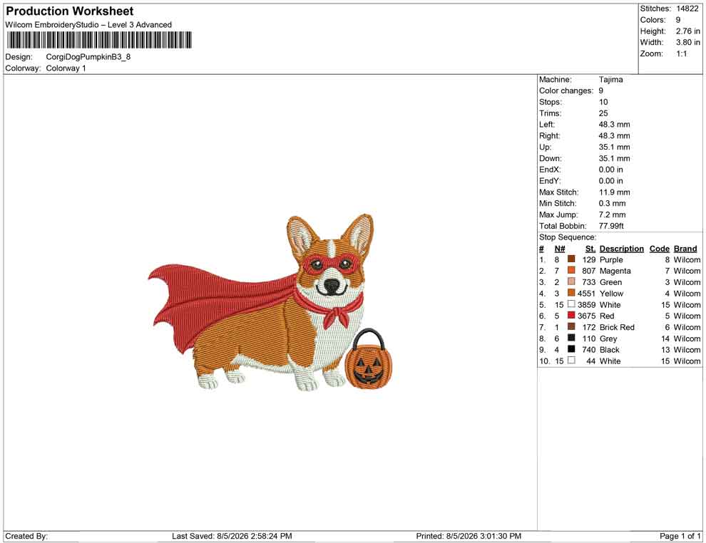 Corgi Dog Pumpkin B