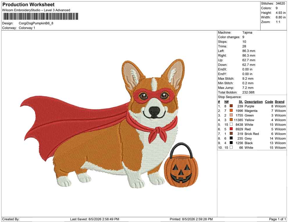 Corgi Dog Pumpkin B