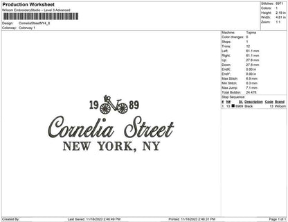 Cornelia Street NY