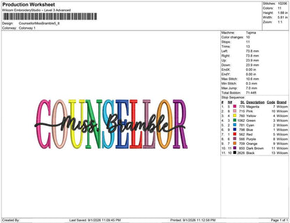 Counsellor Miss Bramble