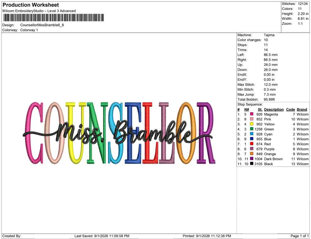 Counsellor Miss Bramble